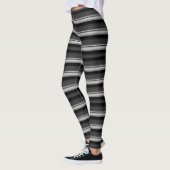 Leggings Jolies rayures noir gris (Gauche)