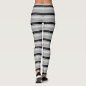 Leggings Jolies rayures noir gris (Dos)
