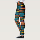 Leggings Jolies rayures noires bleues (Gauche)