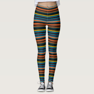 Leggings Jolies rayures noires bleues