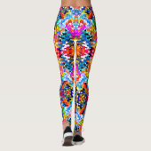Leggings Jolis carrés abstraits colorés (Dos)