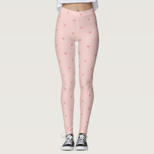 Leggings Jolis cœurs rose pastel