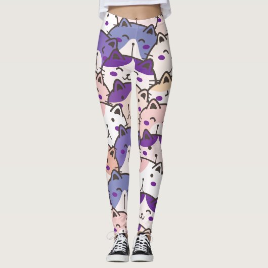 Leggings Jolis motifs mignons Chats Chatons, Moderne (Devant)