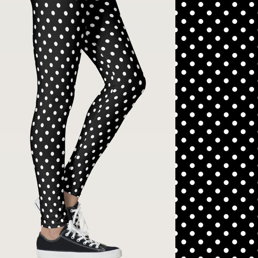 Leggings Jolis points noirs et blancs