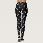 Leggings Jolly roger Gothique Pirate Crâne et os croisés (Dos)