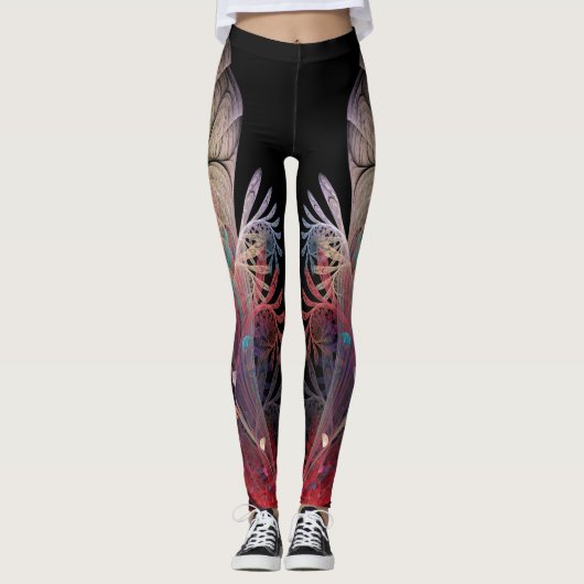 Leggings Jonglage Abstrait Art moderne Imaginaire fractal (Devant)