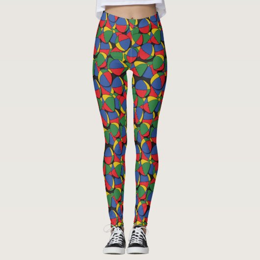 Leggings Jongleur Jongler des boules à motif (Devant)