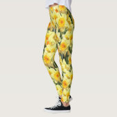 Leggings Jonquille jaune florale (Gauche)