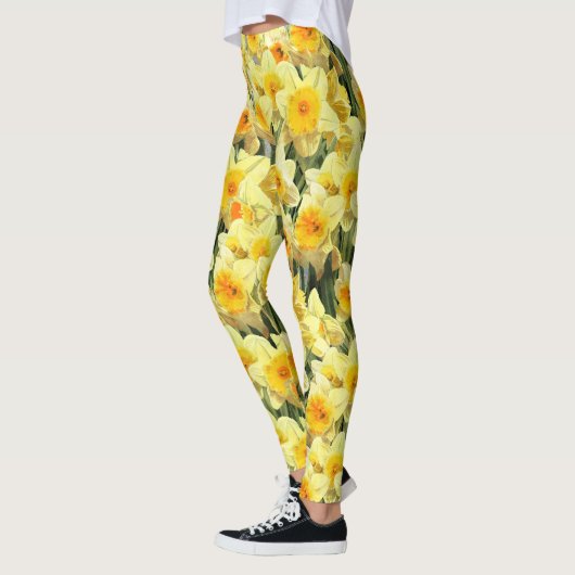 Leggings Jonquille jaune florale (Gauche)
