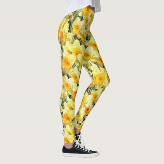 Leggings Jonquille jaune florale (Droite)