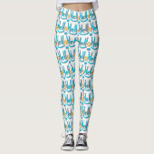 Leggings Jouer Abstrait Hello Motif Art (Devant)