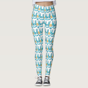 Leggings Jouer Abstrait Hello Motif Art