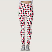 Leggings Jouer des symboles de cartes motif (Devant)