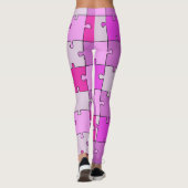 Leggings Jouer Jigsaw Puzzle tons rose (Dos)