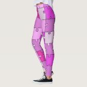 Leggings Jouer Jigsaw Puzzle tons rose (Gauche)