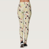 Leggings Jouer rose vert fleurs Motif (Dos)