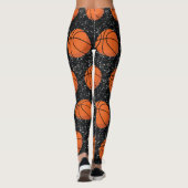 Leggings Joueur de basket-ball Ball Parties scintillant noi (Dos)