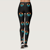 Leggings Joueur de hockey sur glace Retro Vintage (Dos)