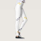 Leggings Joueuse, colorée, tendance, moderne zigzags memphi (Droite)