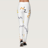 Leggings Joueuse, colorée, tendance, moderne zigzags memphi (Dos)