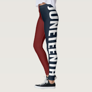 Leggings Jour de la liberté rouge blanc et bleu 19 juin