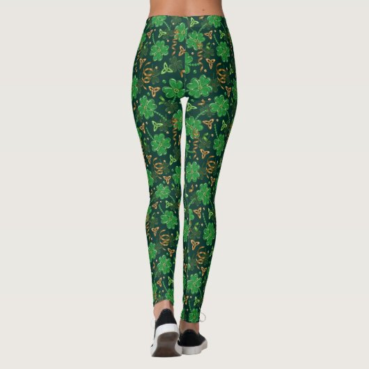 Leggings Jour de la Saint Patrick Celtic Triskele Trefoil S (Dos)