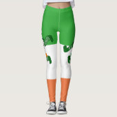 Leggings Jour de la Saint Patrick crâne au drapeau irlandai (Devant)