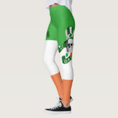 Leggings Jour de la Saint Patrick crâne au drapeau irlandai (Gauche)