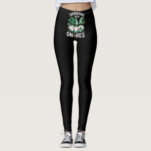 Leggings Jour de la Saint Patrick Lucky Shamrock Leopard Gn