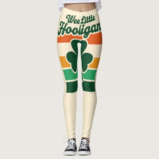 Leggings Jour de la Saint Patrick Wee Little Hooligan Drôle (Devant)