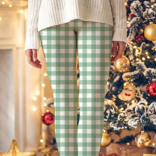 Leggings Jour de Noël blanc et vert