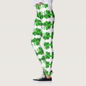 Leggings Jour de St Patrick. Élément de trèfle (Gauche)