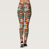 Leggings Jour des crânes de sucre morts, zigzag (Dos)