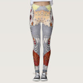 Leggings Jour des légendes des femmes du squelette mort (Devant)