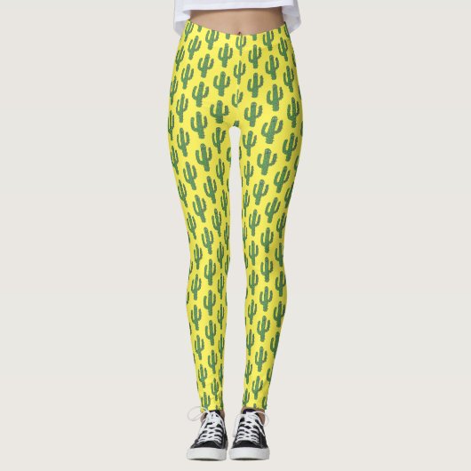Leggings Jour des morts heureux Cactus Patterned (Devant)