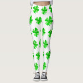 Leggings Jour du cool Green Irish Shamrock Clover Patricks (Devant)