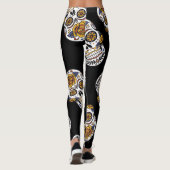 Leggings Jour du crâne rose mort motif Halloween (Dos)