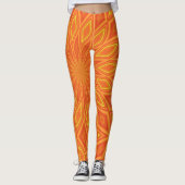 Leggings Jour ensoleillé LEGINGS Exercice Yoga Pants Orange (Devant)