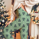 Leggings Jour férié de Noël vert Motif