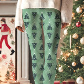 Leggings Jour férié de Noël vert Motif