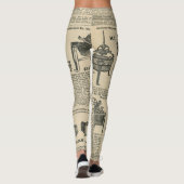 Leggings Journaux Vintages uniques Journaux Motifs femmes (Dos)