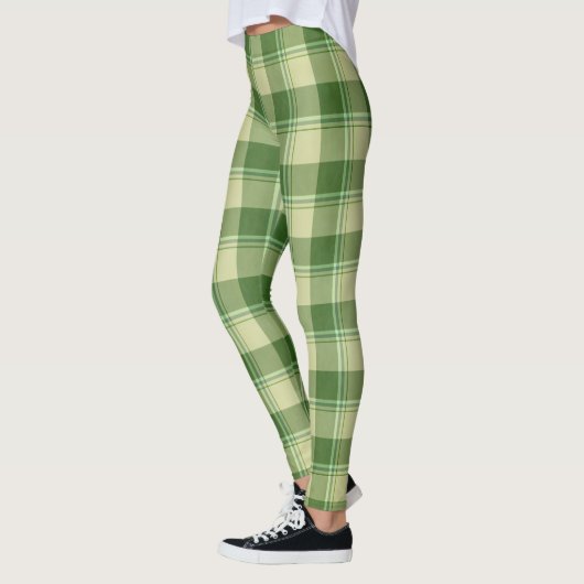 Leggings Journée de la Saint Patrick à Plaid Vert (Gauche)