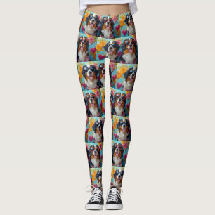 Leggings Journée de la Saint-Valentin Roses Montagne des Be