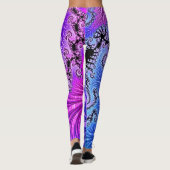 Leggings Joyau coloré Vibrant Tone Funky Spiral Fractal (Dos)