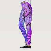 Leggings Joyau coloré Vibrant Tone Funky Spiral Fractal (Gauche)