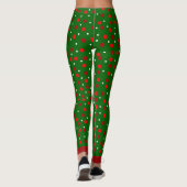 Leggings Joyaux de Noël vert/blanc et rouge (Dos)
