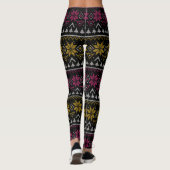 Leggings Joyeuse broderie de Noël point de croix de sueur l (Dos)
