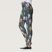 Leggings Joyeuse journée de Pâques - Drôle Lapin Souhaite M (Gauche)