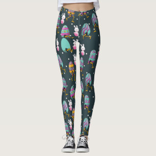 Leggings Joyeuse journée de Pâques - Drôle Lapin Souhaite M