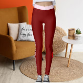 Leggings Joyeuse Saint-Valentin amateurs d'animaux Rouge Pe